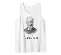 Peter Tchaikovsky Ritratto Vintage Compositore Musica Classica Canotta