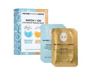 Peter Thomas Roth Holiday Kit - Hydra-Gel Travel Pack 4 Paia (Mix: 2x Water Drench + 2x 24K Gold) - Patch Occhi Lusso con Acido Ialuronico, Collagene & Oro - Idratanti, Liftanti & Illuminanti