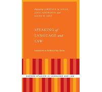 Peter Tiersma Speaking of Language and Law (Copertina rigida)