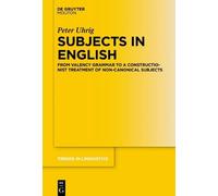 Peter Uhrig Subjects in English (Copertina rigida)