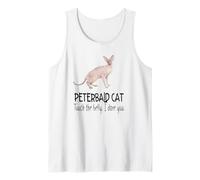 Peterbald, Gatto con Scritta Touch The Belly I Dare You Canotta