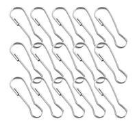 PETERMALLON 110 ganci per bandiere da 32 mm, con fibbia a molla in acciaio inox, ganci a molla multifunzionali, robusti e durevoli, per esterni, tutti i giorni