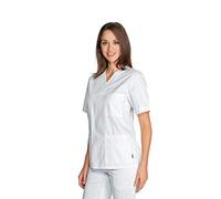 Peter's abiti da lavoro Divise SANITARIE Complete Infermiere Unisex Bianco Scollo (V) Cotone Made in Italy (M=44-46, Bianco)