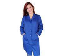 Petersabitidalavoro Camice da Lavoro Donna Classico Lungo Leggero Blu Royal o Blu Scuro Grembiule Magazzino