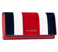 PETERSON Portafoglio da donna Peterson | spazioso | elegante | pelle laccata | accessori dorati | sistema RFID | protezione carte | numerosi scomparti | colore senza tempo, tricolore, 18,5 cm, Classico