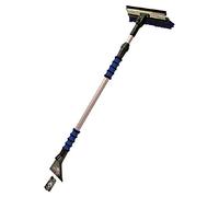 Petex 4604 46040000 Spazzola da Neve/Ice-Raschietto con in Gomma Bordo 90° Girevole Manico telescopico Lunghezza Barra 95-150 cm