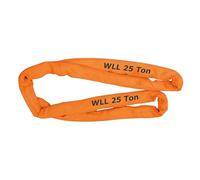 Petex 47225335 Cinghia Sollevamento Carichi Rotondo Schlinge WLL 25.000 kg, Lunghezza 3 m, Circonferenza 6 m, Arancione