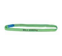 PETEX Cinghia circolare, WLL portata: 2000 kg, lunghezza 2 m, circonferenza 4 m, secondo DIN EN 1492-2, verde