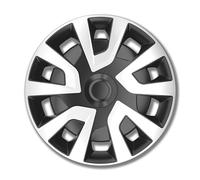 Petex Copricerchi 15" pollici Serie/Kit nero/argento Copricerchi Auto RBV56015