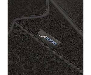 PETEX Tappetini auto su misura per Ford Tourneo Custom automatici a 3 posti dal 10/2023, set di tappetini auto in velluto - Monza nero, 2 pezzi