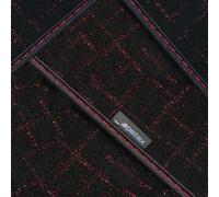 PETEX Tappetini per auto su misura per VW T7 Transporter Caravelle dal 02/2025, 6 posti, due ante scorrevoli, tappeto auto moderno, rosso, 2 pezzi