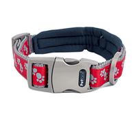 Petface Signature Collare imbottito per cani, Rosso, S