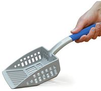 PetFusion Grande Paletta per lettiera per Gatti, in plastica ABS Resistente e Bordo Piatto per Una Facile Pulizia, Grigio