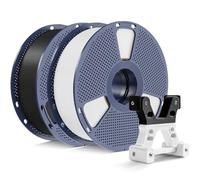 PETG Filament 1.75mm 2025 Upgrade Spool Compatible with Bambulab Refill Filament, 2kg(4.4lbs) SUNLU PETG 3D Printer Filament, 1.75mm Dimensional Accuracy +/- 0.02mm, Black+White Bundle