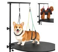 PetGroomPro - Braccio per la cura del cane regolabile in altezza 68-93 cm, braccio con morsetto e supporto per capelli senza sit - Include amaca, loop noose e 2 cinghie, per il bagno e il taglio di