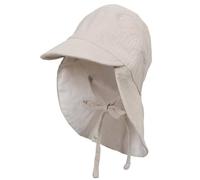 Petinard Label Cappello da sole in mussola con protezione per collo e orecchie, protezione UV (UPF 50+), per neonati e bambini, unisex, grigio, 48