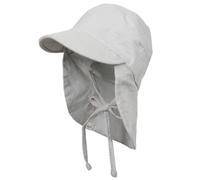 Petinard Label Cappello da sole in mussola con protezione per collo e orecchie, protezione UV (UPF 50+), per neonati e bambini, unisex, grigio., 48