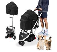 PETIQUE New Port | Sistema da viaggio 3 in 1 | Passeggino per animali domestici | trasportino staccabile | seggiolino auto | carrozzina per cani | passeggino per cani | può contenere animali domestici