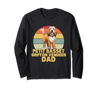 Petit Basset Griffon Vendeen Dad Retro Divertente Amante dei Cani Maglia a Manica