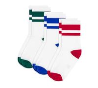 Petit Bateau 3 paia di calzini per bambini in cotone tinta unita, multicolore, 27-30