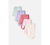 Petit Bateau - 5 BODIES US ML Unie Fille Multicolore - 12M Multicolore