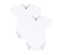 Petit Bateau 54220, Body neonato manica corta (Pacco da 2) Unisex - Bimbi 0-24, Variante 1, 0 mesi
