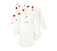 Petit Bateau A00BC, Body a righe a maniche lunghe (Pacco da 3) Bimba 0-24, Variante 1, 3 mesi