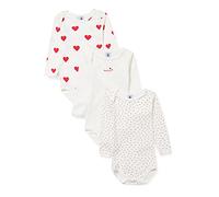 Petit Bateau A00BC, Body a righe a maniche lunghe (Pacco da 3) Bimba 0-24, Variante 1, 6 mesi