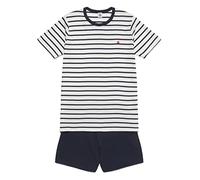 Petit Bateau A01FE, Pyjacourt Bambini e ragazzi, Bianco Marshmallow/Blu Smoking, 18 anni