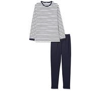 Petit Bateau A01FF, Pigiama Bambini e ragazzi, Bianco Marshmallow/Blu Smoking, 14 anni