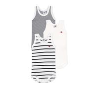 Petit Bateau A02EI, Body senza maniche (Pacco da 3) Unisex - Bimbi 0-24, Variante 1, 4 anni