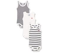 Petit Bateau A02EI, Body senza maniche (Pacco da 3) Unisex - Bimbi 0-24, Variante 1, 6 mesi