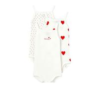 Petit Bateau A04IX, Body con spalline (Pacco da 3) Bimba 0-24, Variante 1, 3 mesi