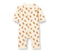Petit Bateau A051P, Tuta lunga Unisex - Bimbi 0-24, Bianco Avalanche/Marrone Ecureuil, 0-3 mesi
