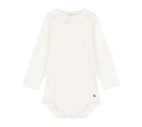 Petit Bateau A05Q1, Body con colletto a maniche lunghe Bimba 0-24, Bianco Marshmallow, 12 mesi