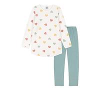 Petit Bateau A083G, Camicie da notte e leggings Bambine e ragazze, Bianco Marshmallow/Multicolore, 3 anni
