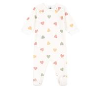 Petit Bateau A0887, Pigiama dormi bene con cerniera Unisex - Bimbi 0-24, Bianco Marshmallow/Multicolore, 18 mesi