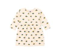 Petit Bateau A08C0, Abito a maniche lunghe Bimba 0-24, Bianco Avalanche/Multicolore, 12 mesi