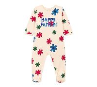 Petit Bateau A08E6, Pigiama dormi bene Bimbo 0-24, Bianco Marshmallow/Rosso Corrida, 12 mesi