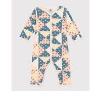 Petit Bateau A08EL, Dormi bene pigiama senza piedi Bimba 0-24, Bianco Avalanche/Multicolore, 12 mesi