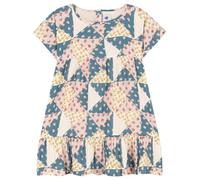 Petit Bateau A0997, Abito a maniche corte Bambine e ragazze, Bianco Avalanche/Multicolore, 12 anni