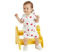 Petit Bateau A09hg, Combicourt Unisex - Bimbi 0-24, Bianco/Rosso, 3 mesi