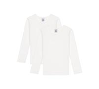 Petit Bateau - Lot de 2 Tee-Shirts Manches Longues Fille Bianco - Abbigliamento - Taglia 5A 5A Bianco