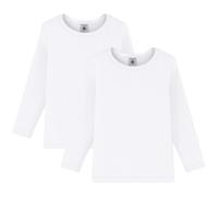 Lot de 2 Tee-Shirts Manches Longues Fille by Petit Bateau 4A Bianco