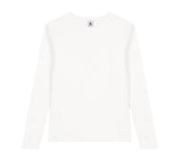 Petit Bateau T-shirt donna L'Iconique maniche lunghe collo rotondo XS Bianco