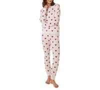 Petit Bateau A0B5U Pigiama A Maniche Lunghe Donna Marshmallow/Terkuit L