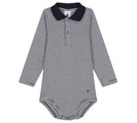 Petit Bateau A0BQE Body A Maniche Lunghe Con Collo Alto Bimbo 0-24 Smoking/Marshmallow 6 Mesi