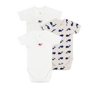 Petit Bateau A0cd1, Body Nascita A Maniche Corte Unisex - Bimbi 0-24, Variante 1, 0 mesi (pacco da 3)