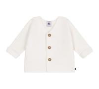 Petit Bateau A0ces Maglione Cardigan, Bianco, 0-3 Mesi Unisex-Bimbi