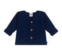 Petit Bateau A0ces Maglione Cardigan, Blu, 6 Mesi Unisex-Bimbi